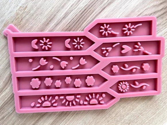 8 Easy-Sticks avec fleurs pour photophores - Moules en silicone créatifs pour maisons lumineuses personnalisées