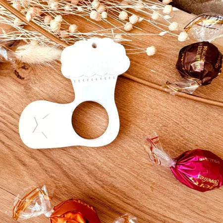 Moule en silicone pour Noël : Bottes de Noël détaillées comme support de chocolat